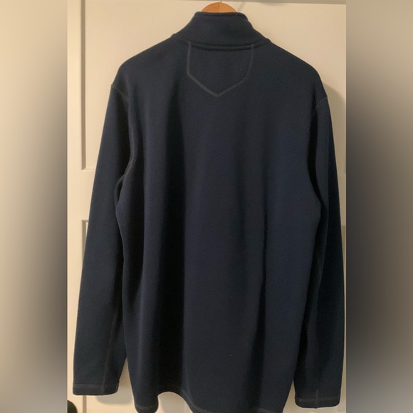 Eddie Bauer Men’s Navy Blue 1/4 Zip Sweater - Picture 2 of 6
